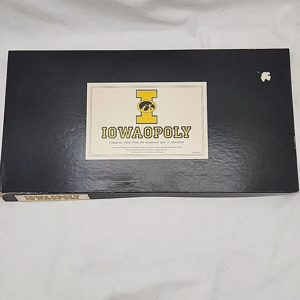 Game Iowaopoly 1st Edition 1987 University Of Iowa, Power Co, Hamburg Inn VTG